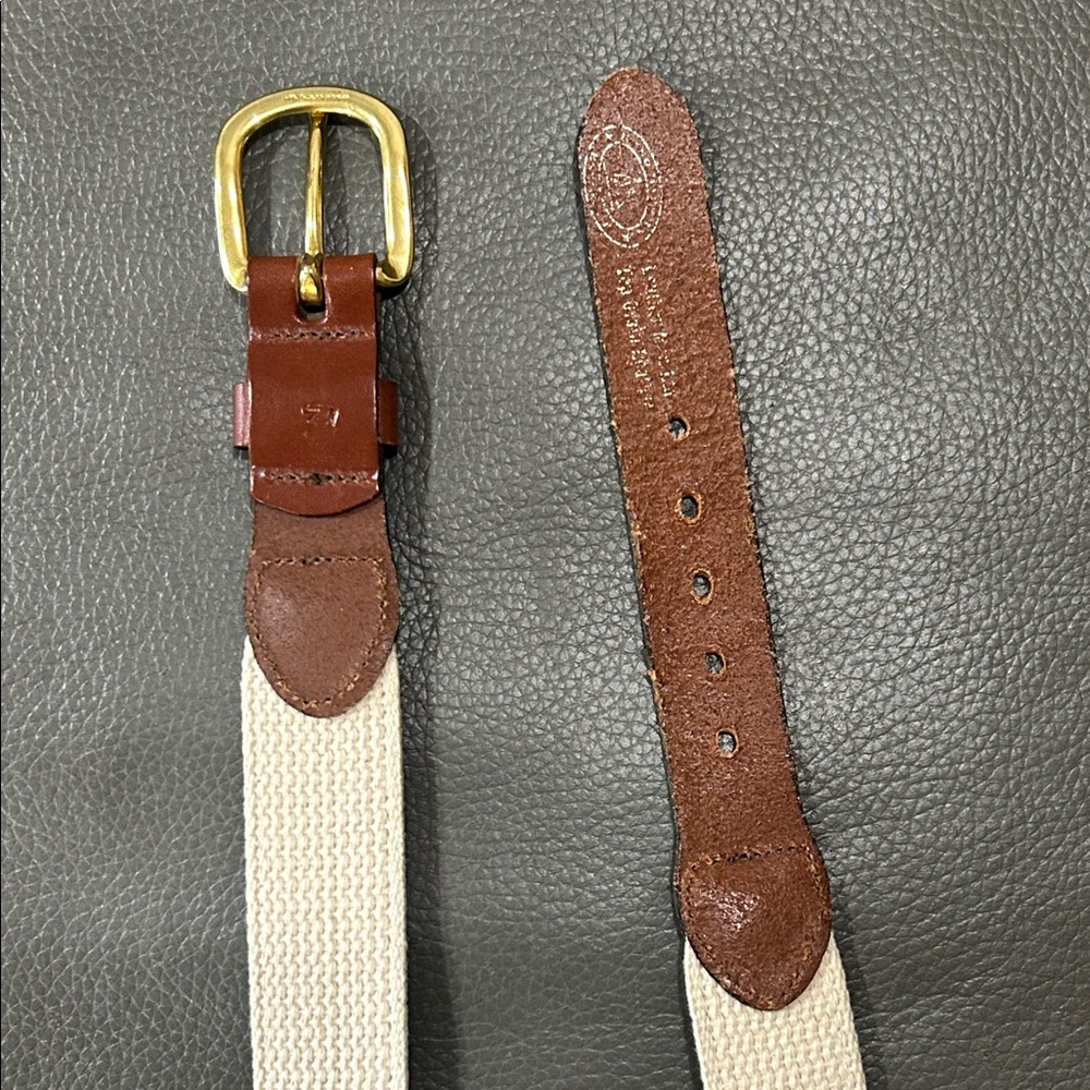 Leather Man Ltd. handmade leather and canvas golf club belt size 34 - Picture 2 of 6